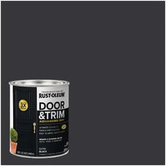 Rust-Oleum 369383 Advanced Dry Door & Trim Paint, Quart, Satin Black