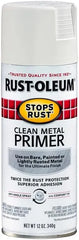 Rust-Oleum 7780830 Stops Rust Clean Metal Primer Spray, 12 oz, Flat White