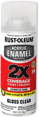 Rust-Oleum 271913 Acrylic Enamel 2X Spray Paint, 12 oz, Gloss Clear