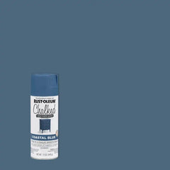 Rust-Oleum Coastal Blue Chalked All-in-One Ultra Matte Spray Paint | One Coat Coverage | No Primer, Sanding, Or Topcoat Needed | Easy Spray Application | Made in USA | 12 OZ | 6 Pack