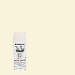 Rust-Oleum Chiffon Cream Chalked All-in-One Ultra Matte Spray Paint | One Coat Coverage | No Primer, Sanding, Or Topcoat Needed | Easy Spray Application | Made in USA | 12 OZ