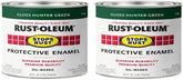 Rust-Oleum 7738502-2PK Stops Rust Brush On Paint, 1 Quarts, Gloss Hunter Green, 2 Can, (Pack of 2)
