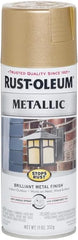 Rust-Oleum 286524 Stops Rust Metallic Spray Paint, 11 oz, Warm Gold
