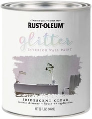 Rust-Oleum 323860 Glitter Interior Wall Paint, 28 oz, Iridescent