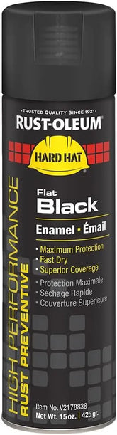 Rust-Oleum V2178838 V2100 System Enamel Spray Paint, 15-Ounce, Flat Black