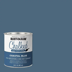 Rust-Oleum Coastal Blue Chalked All-in-One Ultra Matte Paint | One Coat Coverage | No Primer, Sanding, Or Topcoat Needed | Easy Clean Up | Made in USA | 30 OZ | 2 Pack