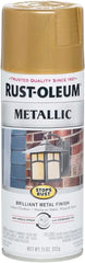 Rust-Oleum 7270830 Stops Rust Metallic Spray Paint, 11 oz, Gold Rush
