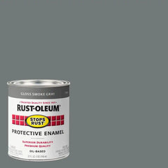 Rust-Oleum 7786502 Protective Enamel Paint Stops Rust, 32-Ounce, Gloss Smoke Gray