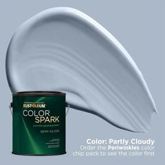 Rust-Oleum Color Spark Interior Paint and Primer in One, Semi-Gloss, Partly Cloudy, 1 Gallon