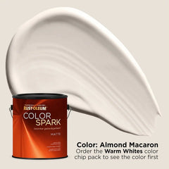 Rust-Oleum Color Spark Interior Paint and Primer in One, Matte, Almond Macaron, 1 Gallon