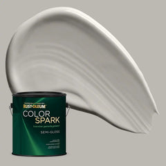 Rust-Oleum Color Spark Interior Paint and Primer in One, Semi-Gloss, Cement, 1 Gallon