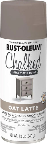 Rust-Oleum 392047 Chalked Ultra Matte Spray Paint, 12 oz, Oat Latte