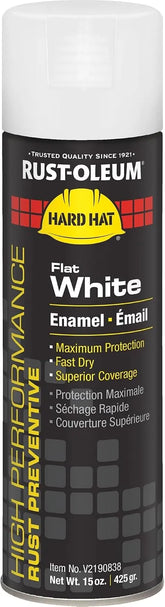 Rust-Oleum V2190838 V2100 System Enamel Spray Paint, 15-Ounce, Flat White