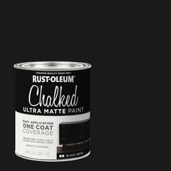 Rust-Oleum Black Abyss Chalked All-in-One Ultra Matte Paint | One Coat Coverage | No Primer, Sanding, Or Topcoat Needed | Easy Clean Up | Made in USA | 30 OZ