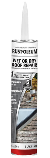 Rust-Oleum Wet or Dry Asphalt Based Roof Repair Cement, 10.1 oz, Black