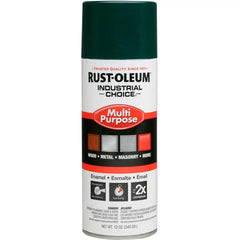 Rust-Oleum 1638830-6PK Industrial Choice 1600 System Multi-Purpose Spray Paint, 12 oz, Hunter Green, 6 Pack