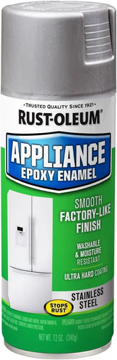 Rust-Oleum 7887830 Specialty Appliance Epoxy Spray Paint, 12 oz, Stainless Steel