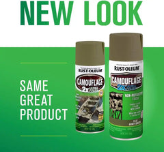 Rust-Oleum 279176 Camouflage 2X Ultra Cover Spray Paint, 12 oz, Army Green (Pack of 2)