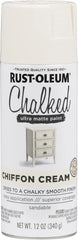 Rust-Oleum Chiffon Cream Chalked All-in-One Ultra Matte Spray Paint | One Coat Coverage | No Primer, Sanding, Or Topcoat Needed | Easy Spray Application | Made in USA | 12 OZ