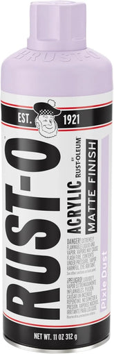 Rust-Oleum Rust-O Acrylic Spray Paint | Street Artist Spray Paint for Murals | Weather Resistant for Concrete, Wood, Brick and Other Surfaces | 11 Ounce | Matte Pixie Dust