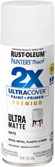 Rust-Oleum 331181 Painter's Touch 2X Ultra Cover Spray Paint, 12 oz, Ultra Matte White