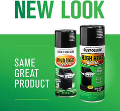 Rust-Oleum 241169-6PK High Heat Ultra Spray Paint, 12 oz, Black, 6 Pack