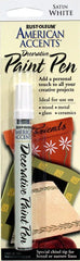 Rust-Oleum 215153 American Accents Satin Decorative Paint Pen, White, 1/3-Ounce