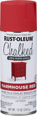 Rust-Oleum Farmhouse Red Chalked All-in-One Ultra Matte Spray Paint | One Coat Coverage | No Primer, Sanding, Or Topcoat Needed | Easy Spray Application | Made in USA | 12 OZ