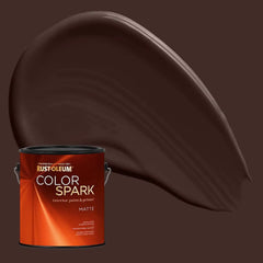 Rust-Oleum Color Spark Interior Paint and Primer in One, Matte, Brownie Batter, 1 Gallon
