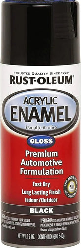 Rust-Oleum Automotive 248643 12-Ounce Acrylic Enamel Spray, Black Gloss