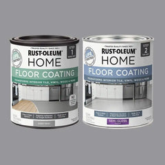 Rust-Oleum 367600 Home Interior Floor Coating Kit, Semi-Gloss Aged Gray