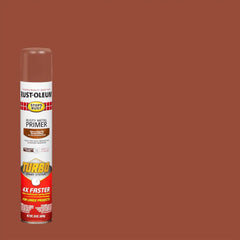 Rust-Oleum 353346 Stops Rust Turbo Spray System Rusty Metal Primer Spray, 24 oz, Flat Brown