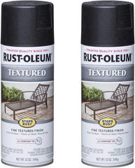 Rust-Oleum 7220830-2PK Stops Rust Textured Spray Paint, Black, 12 Ounce (Pack of 2)
