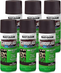 Rust-Oleum 279178-6PK Camouflage 2X Ultra Cover Spray Paint, 12 oz, Earth Brown, (Pack of 6)