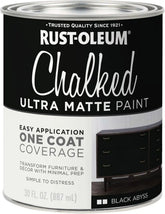 Rust-Oleum Black Abyss Chalked All-in-One Ultra Matte Paint | One Coat Coverage | No Primer, Sanding, Or Topcoat Needed | Easy Clean Up | Made in USA | 30 OZ