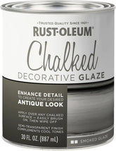 Rust-Oleum 315883 Chalked Decorative Glaze, 30 oz, Semi-Transparent Smoked