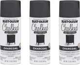 Rust-Oleum 302590-3PK Chalked Ultra Matte Spray Paint, 12 oz, Charcoal, 3 Pack