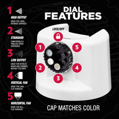 Rust-Oleum Automotive High Heat Spray Paint Custom Spray 5-in-1, 12 oz, Flat White