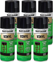 Rust-Oleum 1909830-6PK Specialty Vinyl Spray Paint, 12 oz, Black, 6 Pack