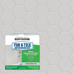 Rust-Oleum 384166 Tub And Tile Refinishing 2-Part Kit, Gloss Coastal Fog