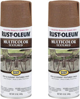 Rust-Oleum 239122-2PK Stops Rust Multi-Color Textured Spray Paint, 12 oz, Rustic Umber, 2 Pack
