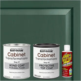 Rust-Oleum 393607 Cabinet Transformations Complete Coating Kit, Quart, Satin Forbidden Forest