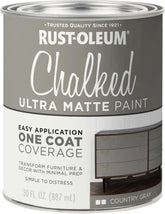 Rust-Oleum Country Gray Chalked All-in-One Ultra Matte Paint | One Coat Coverage | No Primer, Sanding, Or Topcoat Needed | Easy Clean Up | Made in USA | 30 OZ