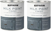 Rust-Oleum 331053-2PK Milk Paint Finish, Quart, Kensington Gray, 2 Pack