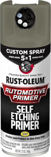 Rust-Oleum Automotive Self Etching Primer Custom Spray 5-in-1, 12 oz, Matte Dark Green