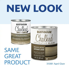 Rust-Oleum 315881-2PK Chalked Decorative Glaze, 30 oz, Semi-Transparent Aged, 2 Pack