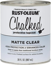 Rust-Oleum 287722 Chalked Ultra Matte Interior Paint, 30 oz, Matte Clear Topcoat