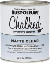 Rust-Oleum 287722 Chalked Ultra Matte Interior Paint, 30 oz, Matte Clear Topcoat