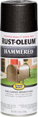 Rust-Oleum 7215830 Stops Rust Hammered Spray Paint, 12 oz, Black