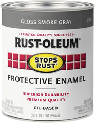 Rust-Oleum 7786502 Protective Enamel Paint Stops Rust, 32-Ounce, Gloss Smoke Gray